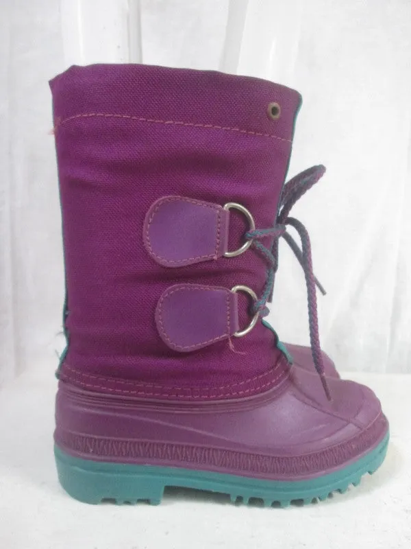 Kids Toddler Girls MADE IN USA Insulated Rain Snow Boots Winter PURPLE 10 Duck Shoes