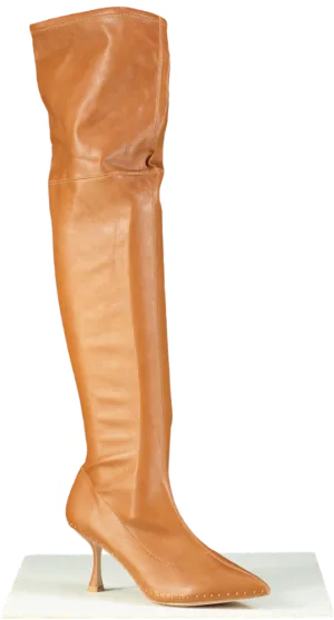 Kurt Geiger Tan Over-the-Knee Stiletto Boots UK 7 EU 40