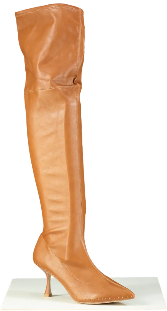 Kurt Geiger Tan Over-the-Knee Stiletto Boots UK 7 EU 40