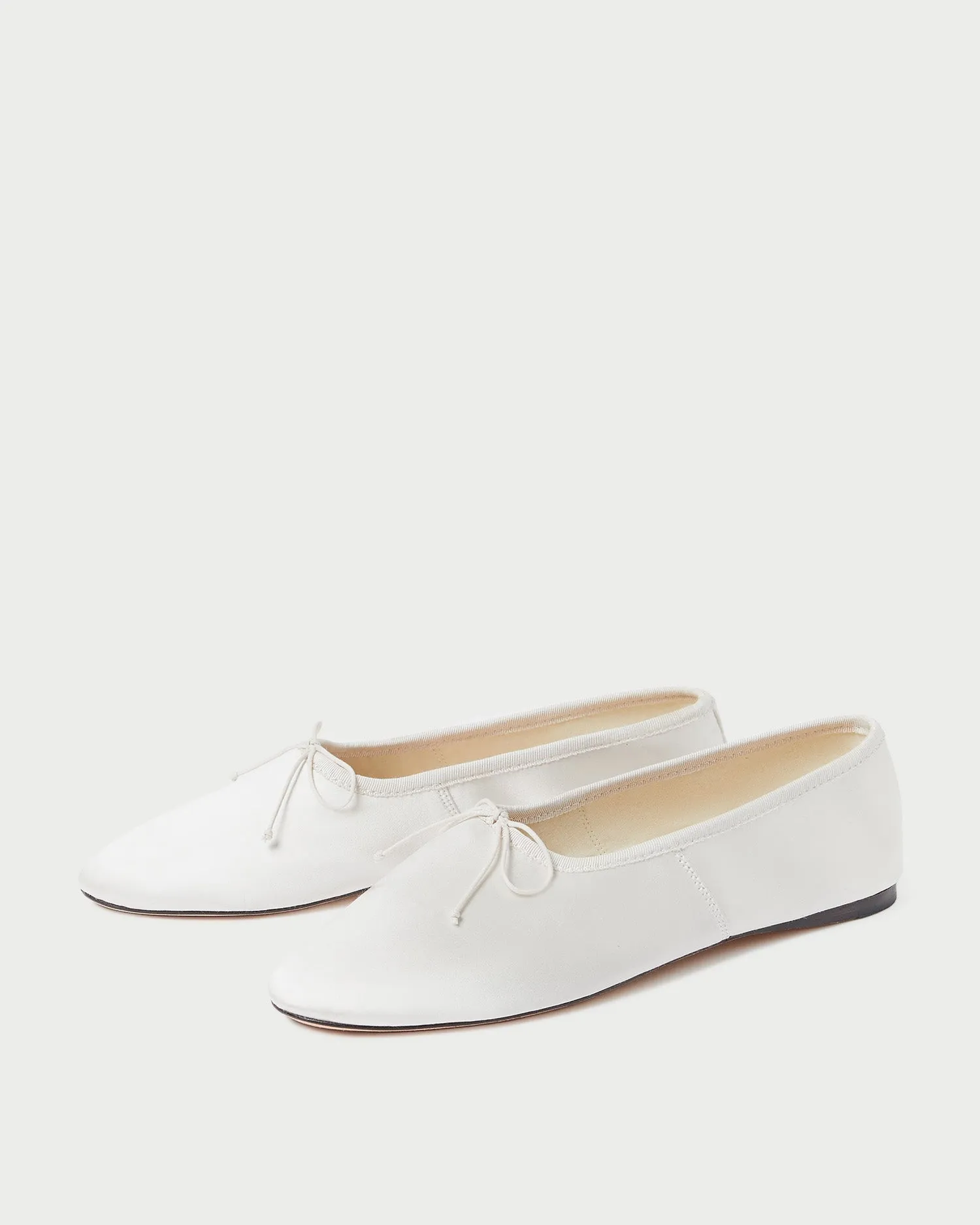 Landon Cream Satin Ballet Flat