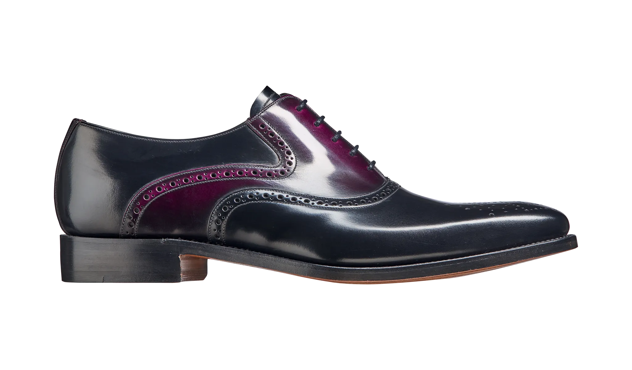 Langley – Black / Aubergine Hi-Shine