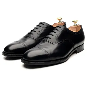 'Legate' Black Leather Oxford Semi Brogues UK 8.5 G