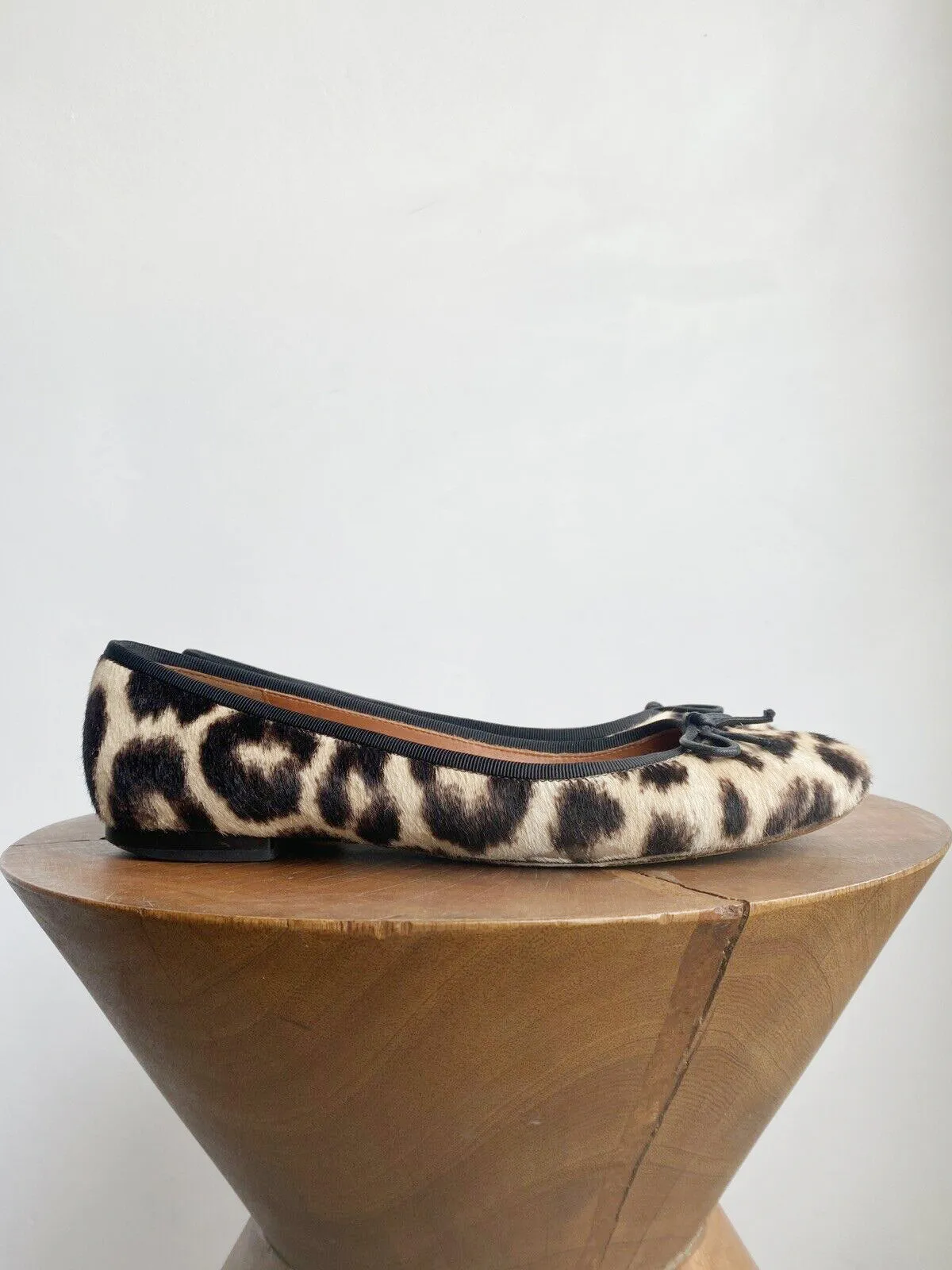 LEOPARD PONYHAIR BALLET FLATS