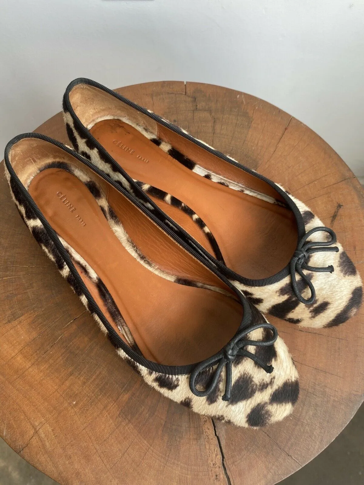 LEOPARD PONYHAIR BALLET FLATS