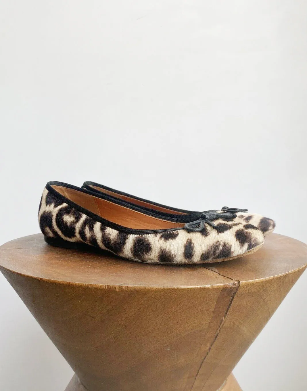 LEOPARD PONYHAIR BALLET FLATS