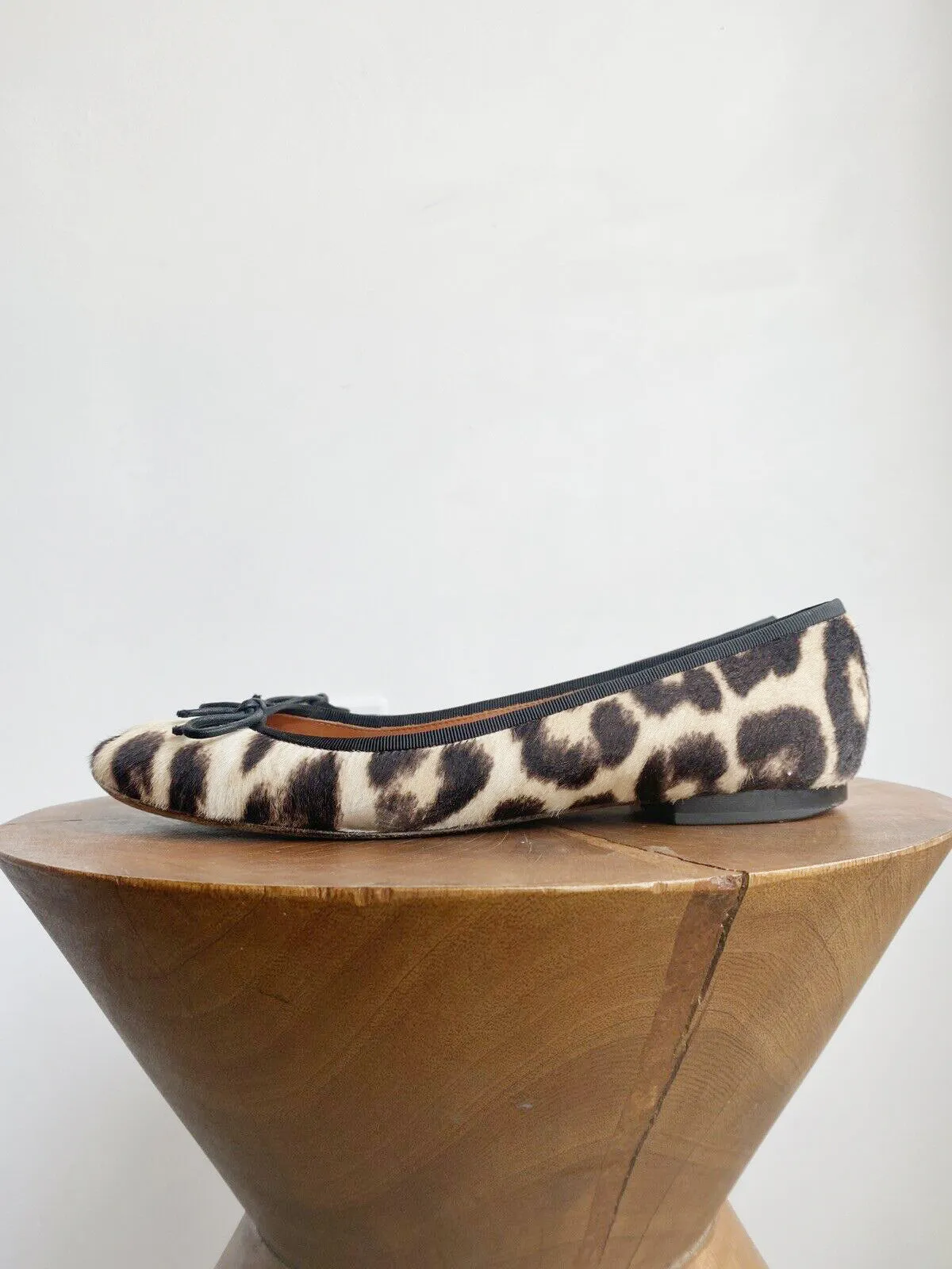 LEOPARD PONYHAIR BALLET FLATS