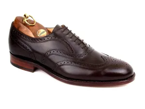 LONDON Mens Dark Brown Ebony Brogue Shoes