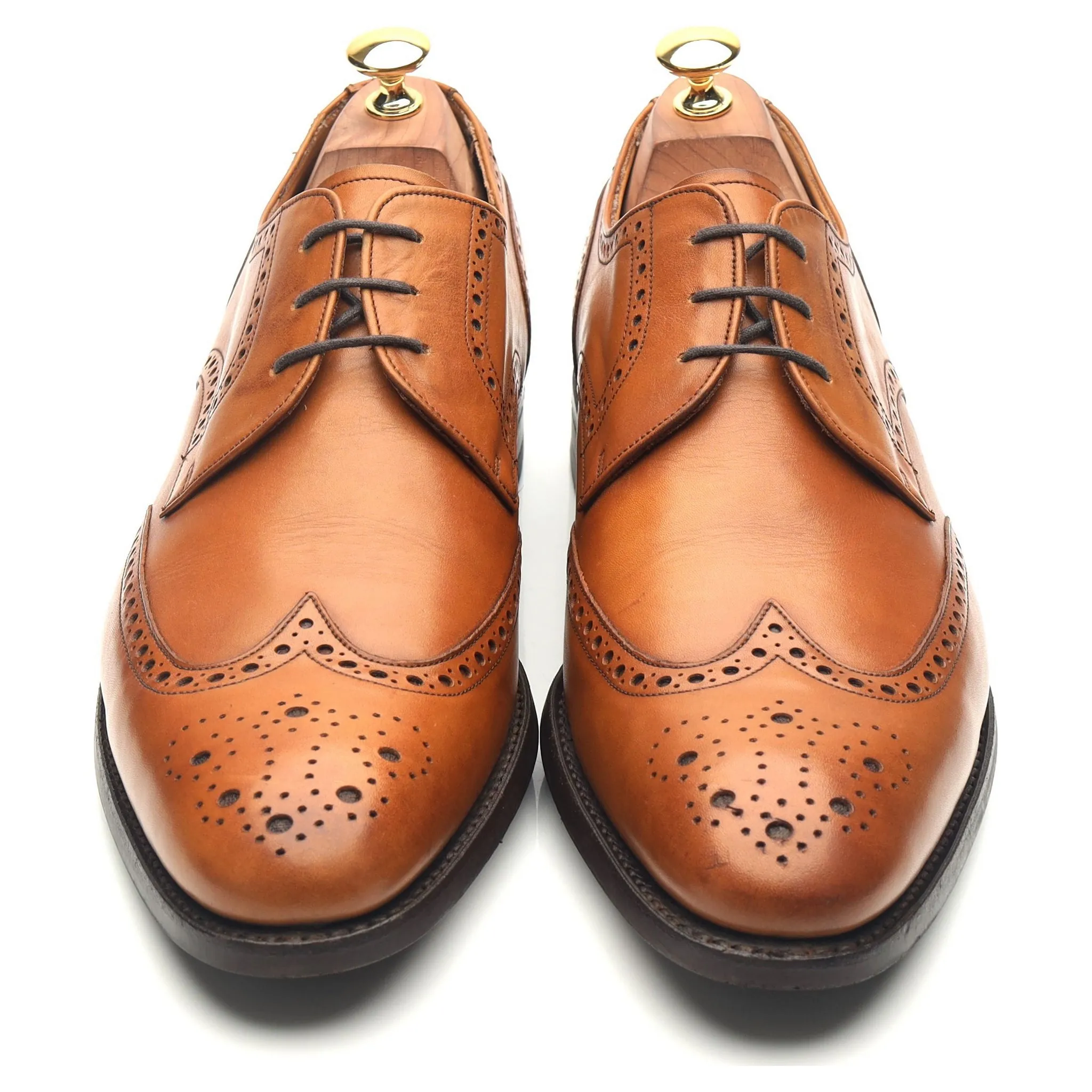 'Longworth ' Tan Brown Leather Derby Brogues UK 10 G