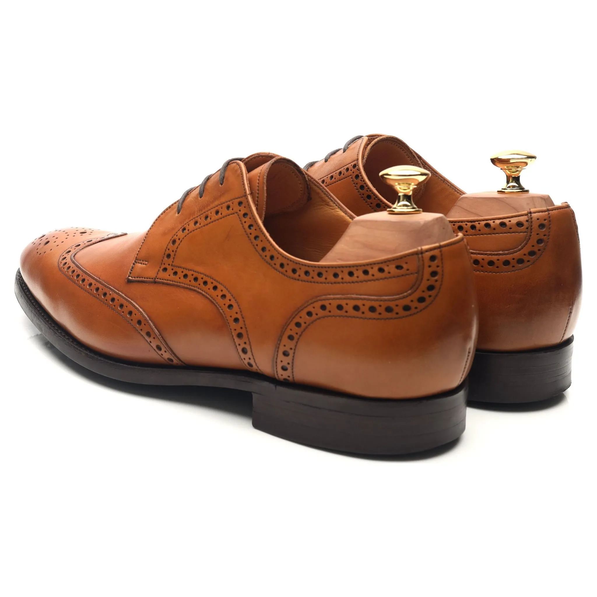 'Longworth ' Tan Brown Leather Derby Brogues UK 10 G