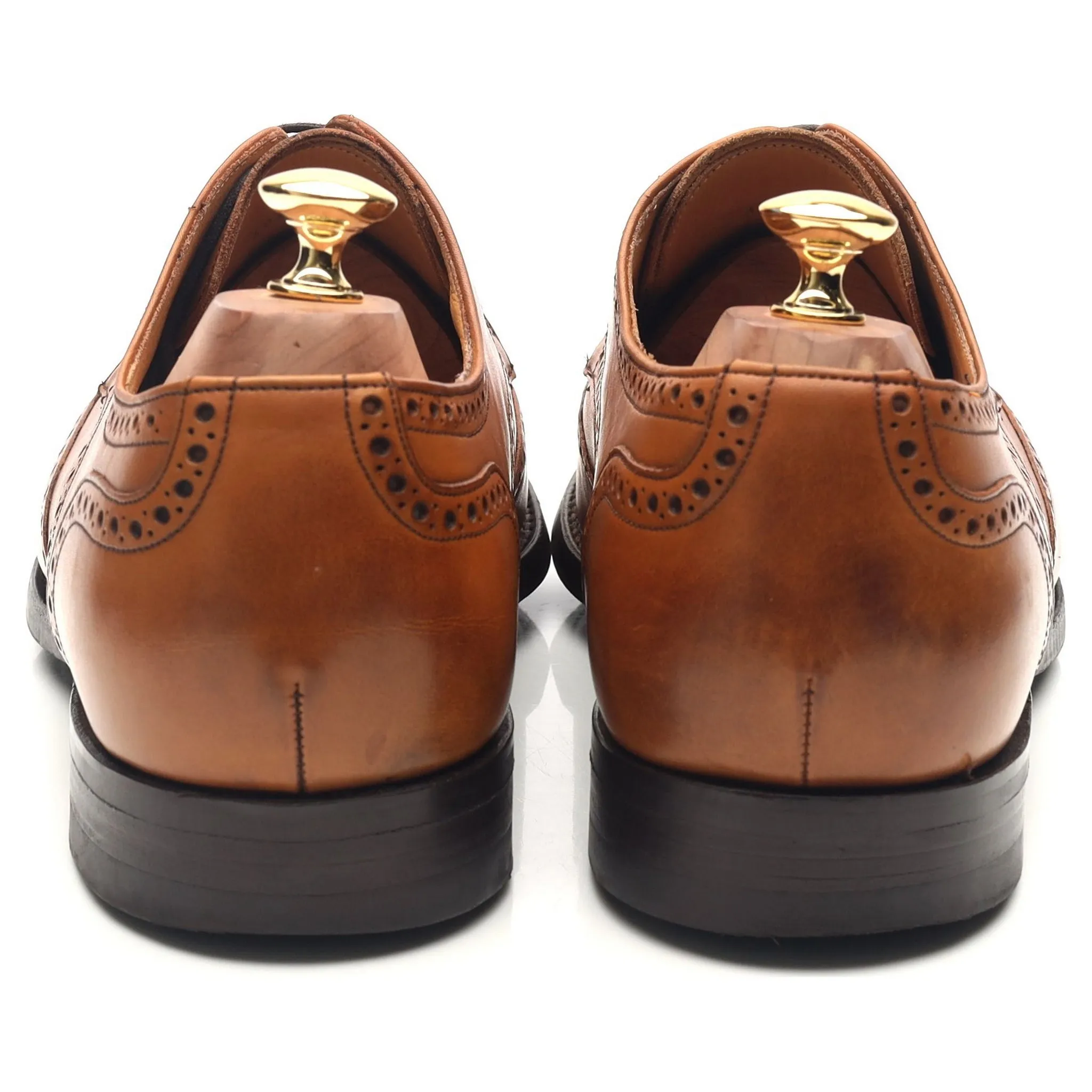 'Longworth ' Tan Brown Leather Derby Brogues UK 10 G