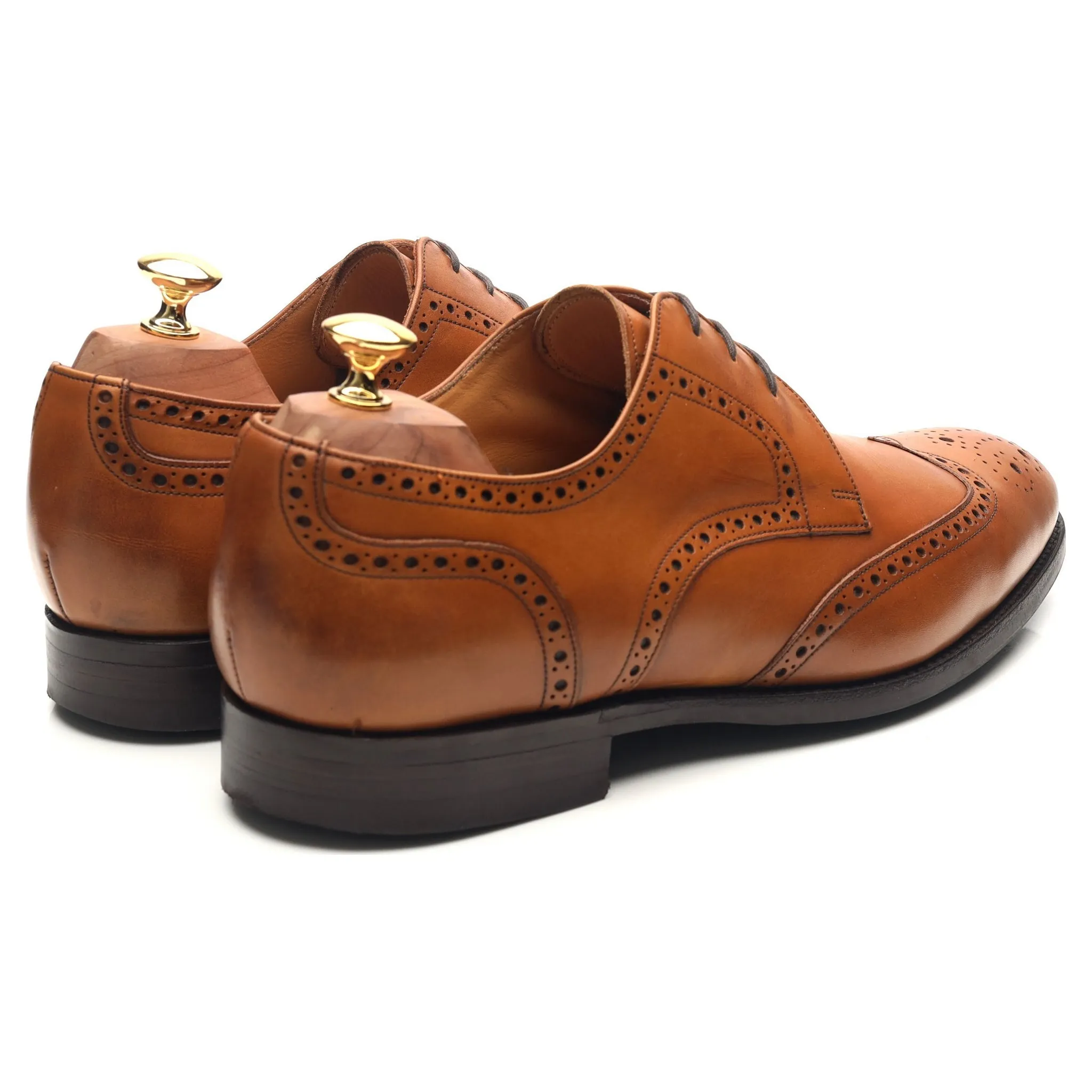 'Longworth ' Tan Brown Leather Derby Brogues UK 10 G