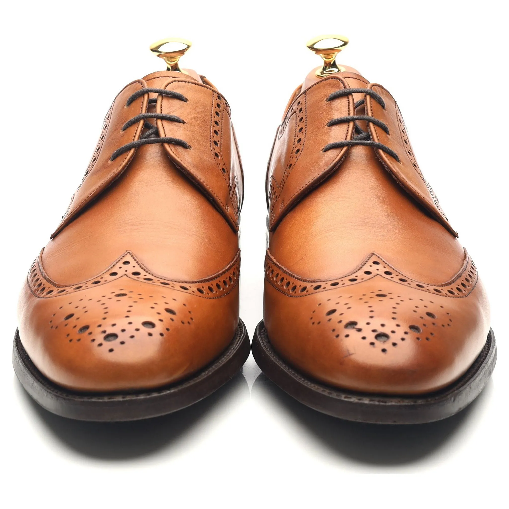 'Longworth ' Tan Brown Leather Derby Brogues UK 10 G