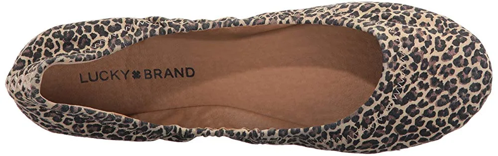 Lucky Brand Emmie Ballet Flat, Sesame Leopard (Women)