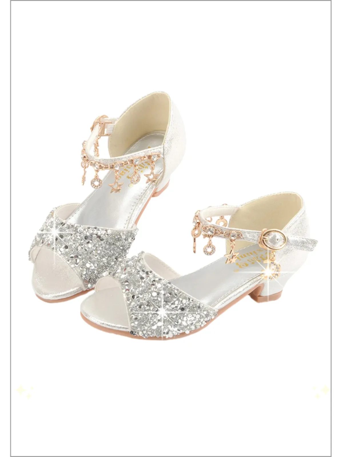 Lucky Feet Charmed Ankle Strap Heels By Liv and Mia