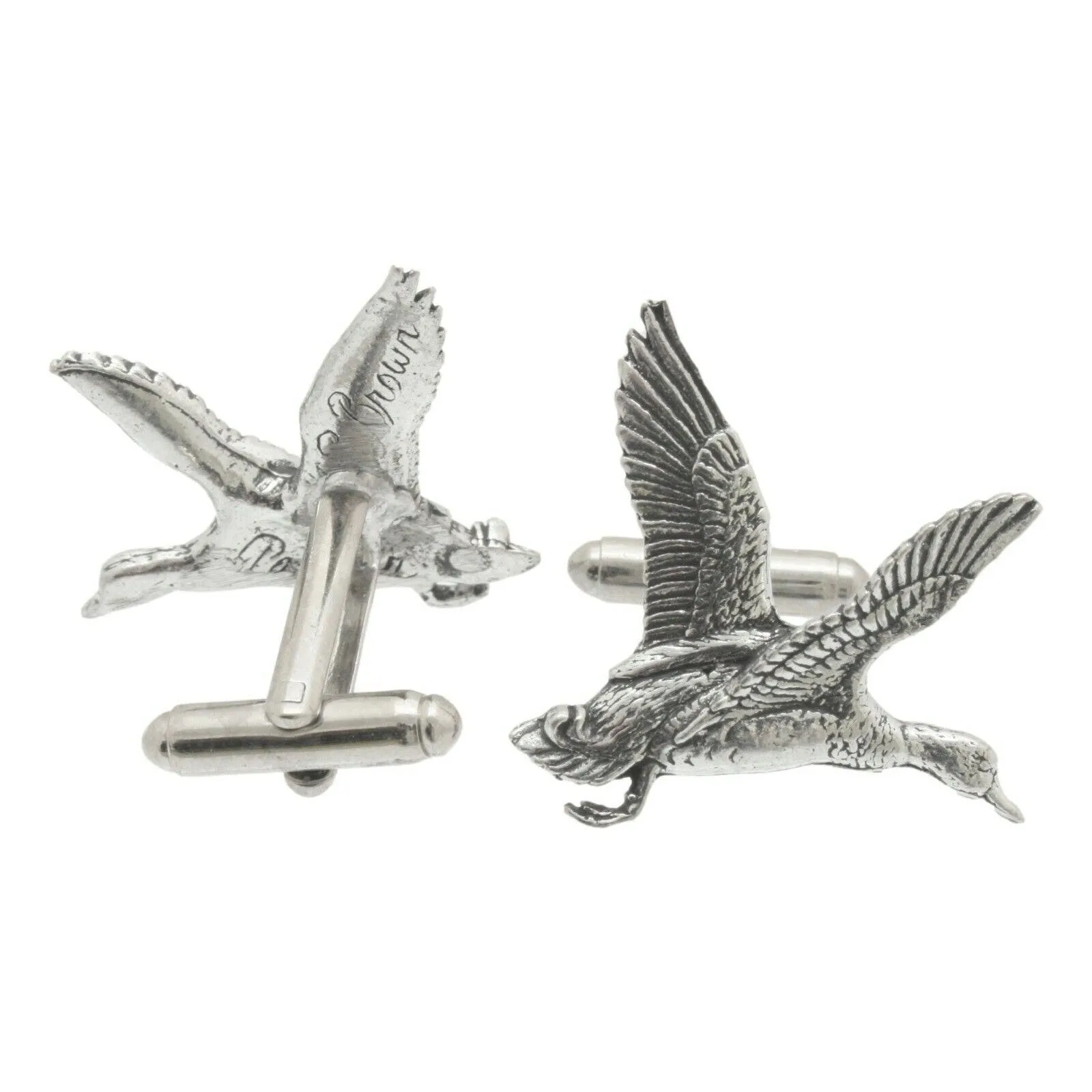 Mallard English Pewter Cufflinks Set In Presentation Box