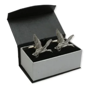 Mallard English Pewter Cufflinks Set In Presentation Box