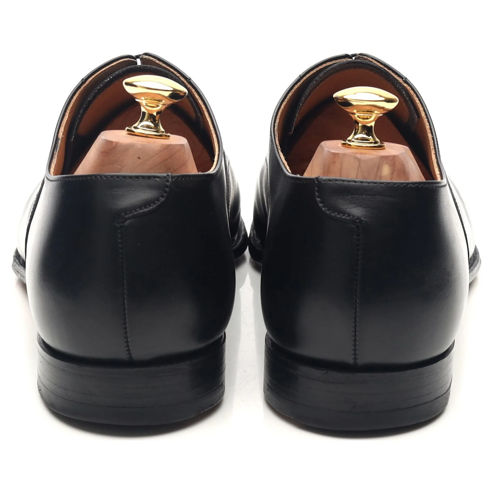 'Malton' Black Leather Oxford Semi Brogues UK 10 E