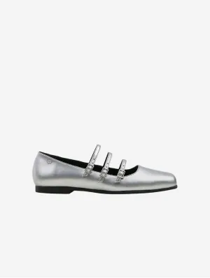 Maria II Apple Leather Vegan Pumps | Silver