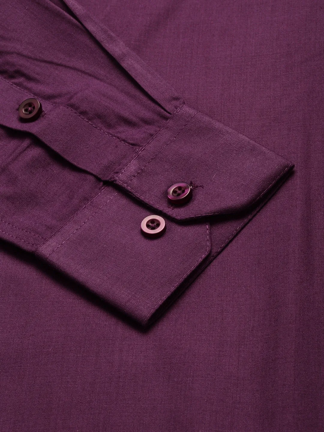 Men's Cotton Dark Purple Classic Formal Shirt - Sojanya