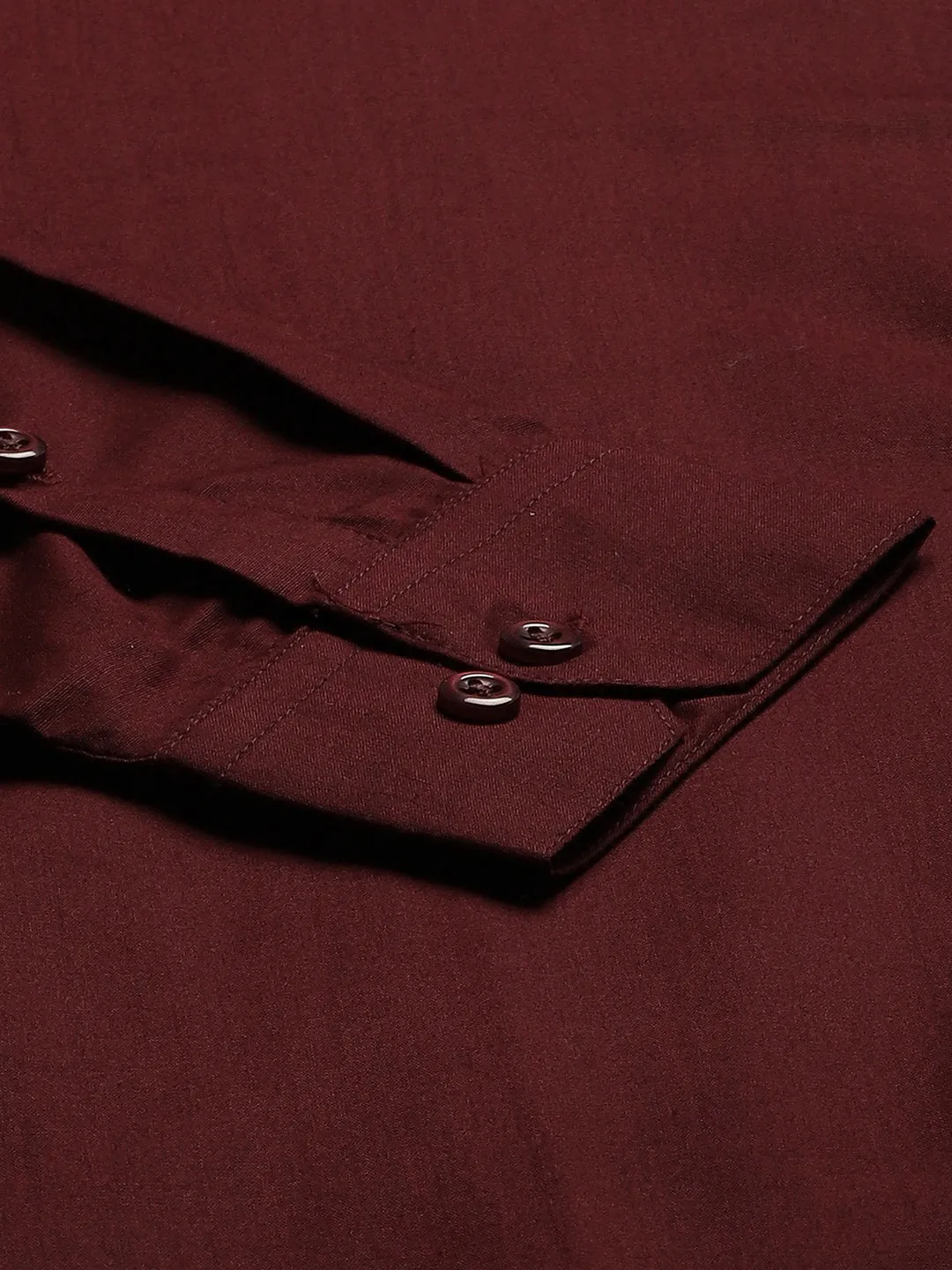 Men's Cotton Maroon Classic Formal Shirt - Sojanya