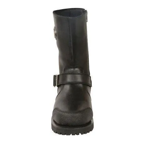 Milwaukee Leather Boots MBM9090  Men's Classic Black Engineer Boots with Abrasion Guard