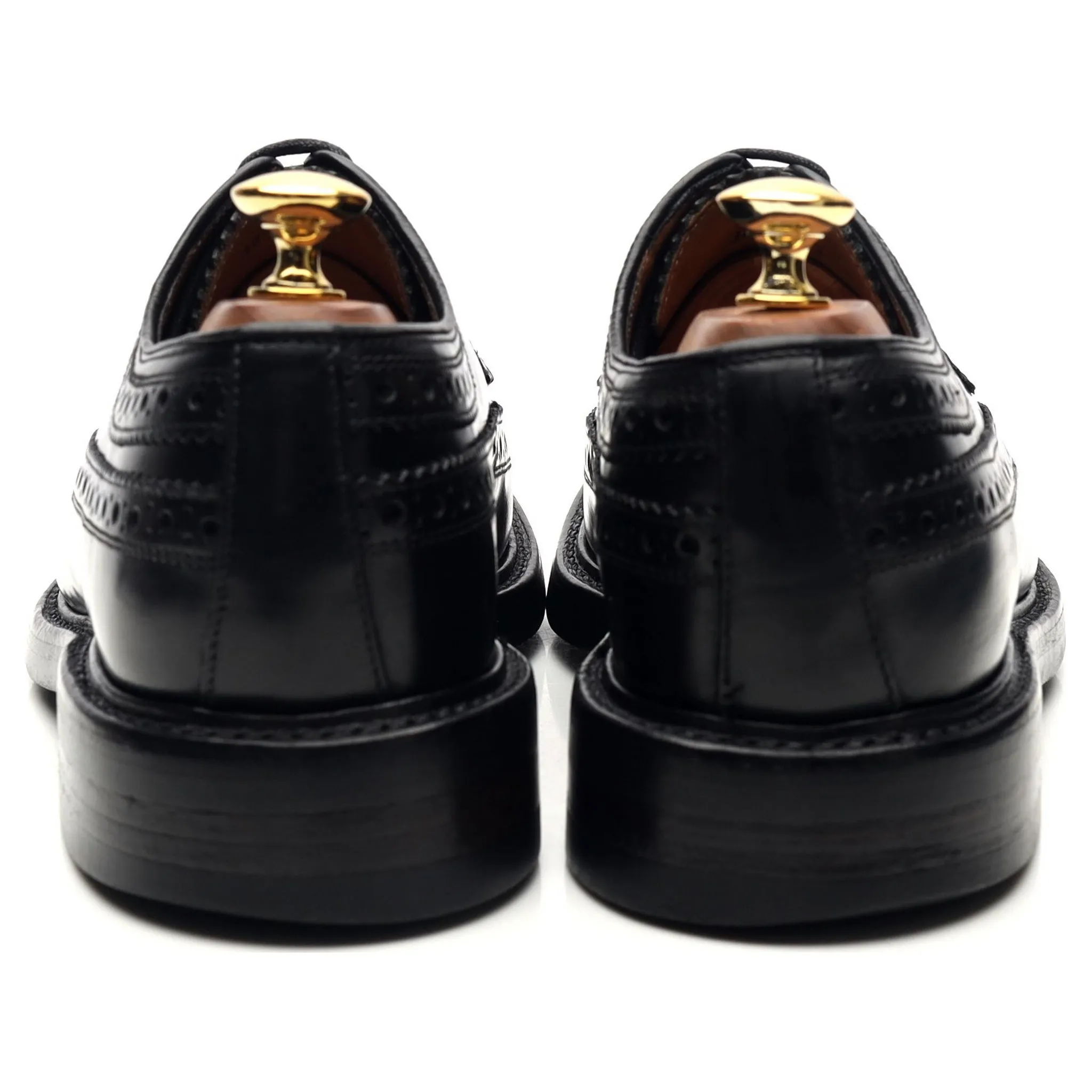 'ML096BLK' Black Leather Derby Brogues UK 6 F