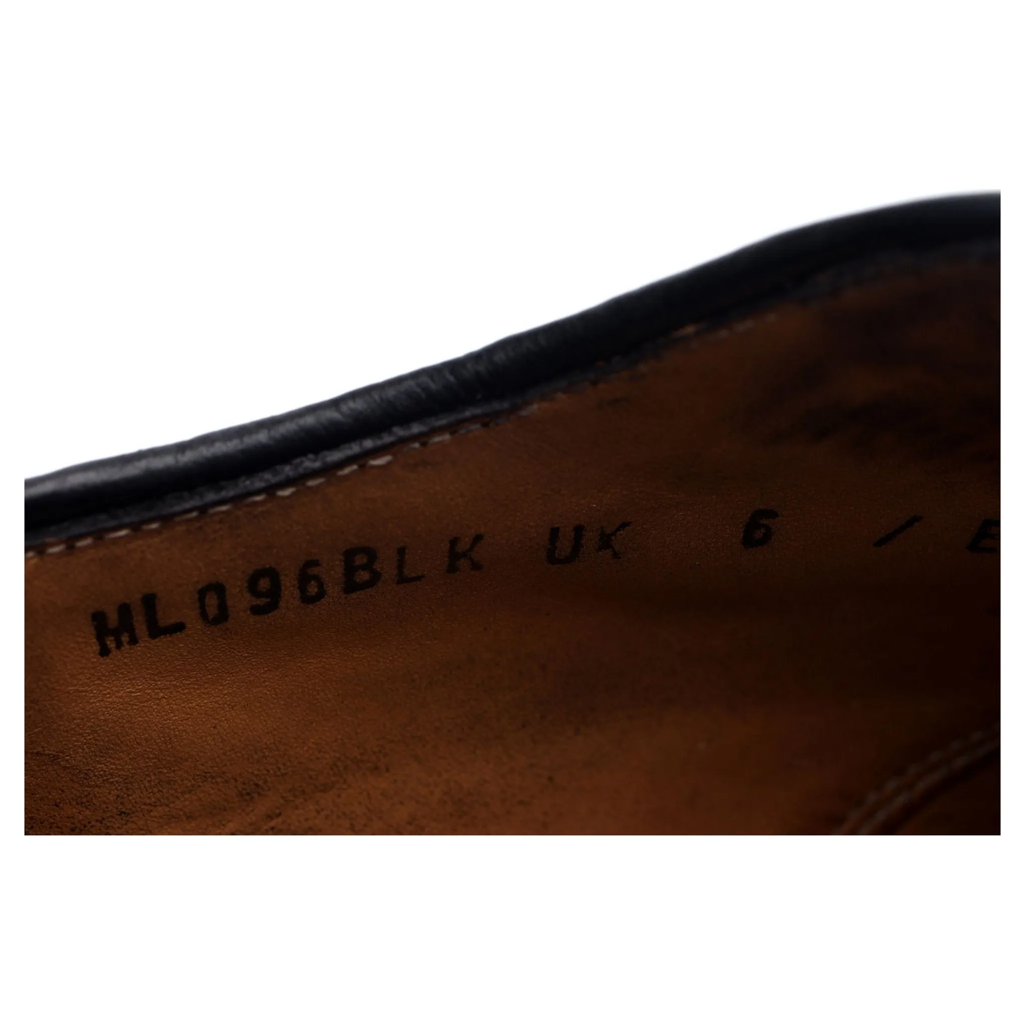 'ML096BLK' Black Leather Derby Brogues UK 6 F