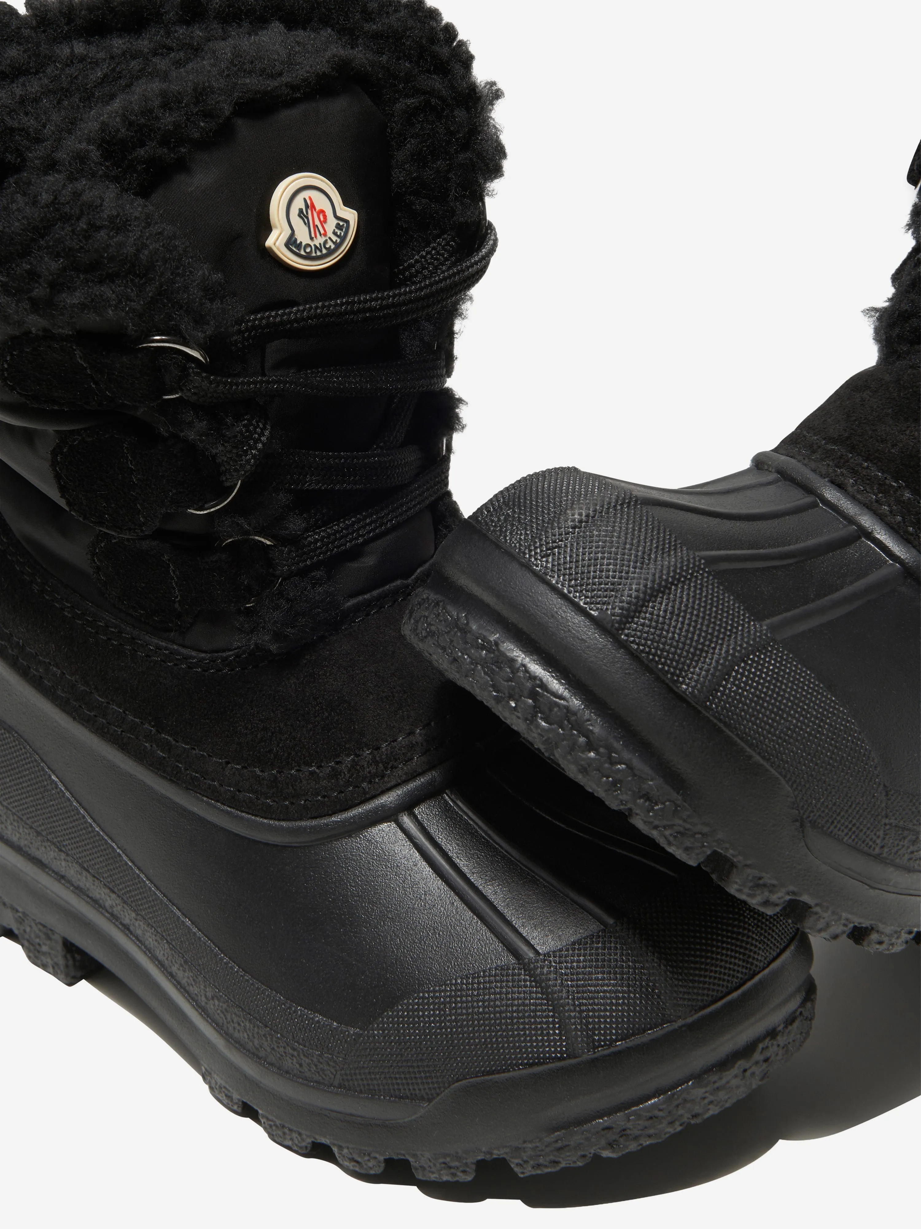 Moncler Enfant Moncler Suede & Nylon Boots