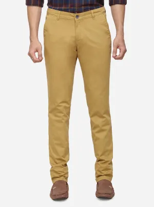 Mustured Solid Super Slim Fit Casual Trouser | Greenfibre