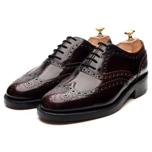 'Navarro' Burgundy Leather Brogues UK 8 F