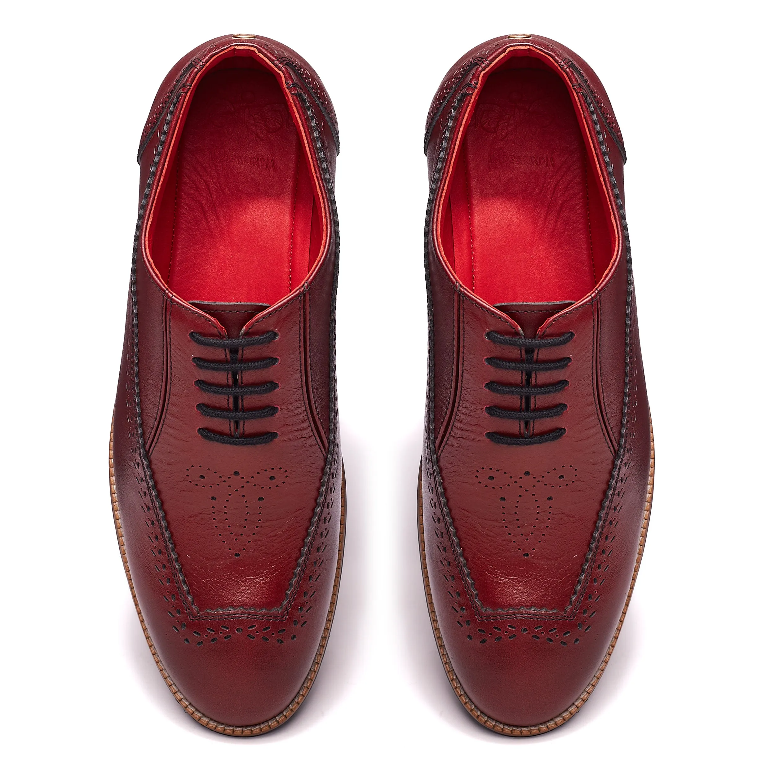 Nawab Brogues Men – Oxblood