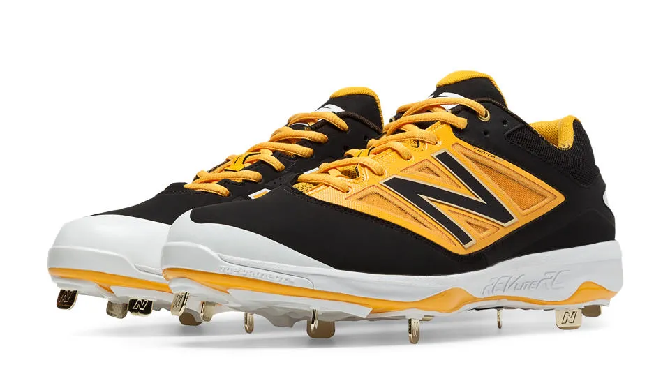 New Balance - Black/Yellow Low 4040v3 Baseball Spikes (L4040BY3)