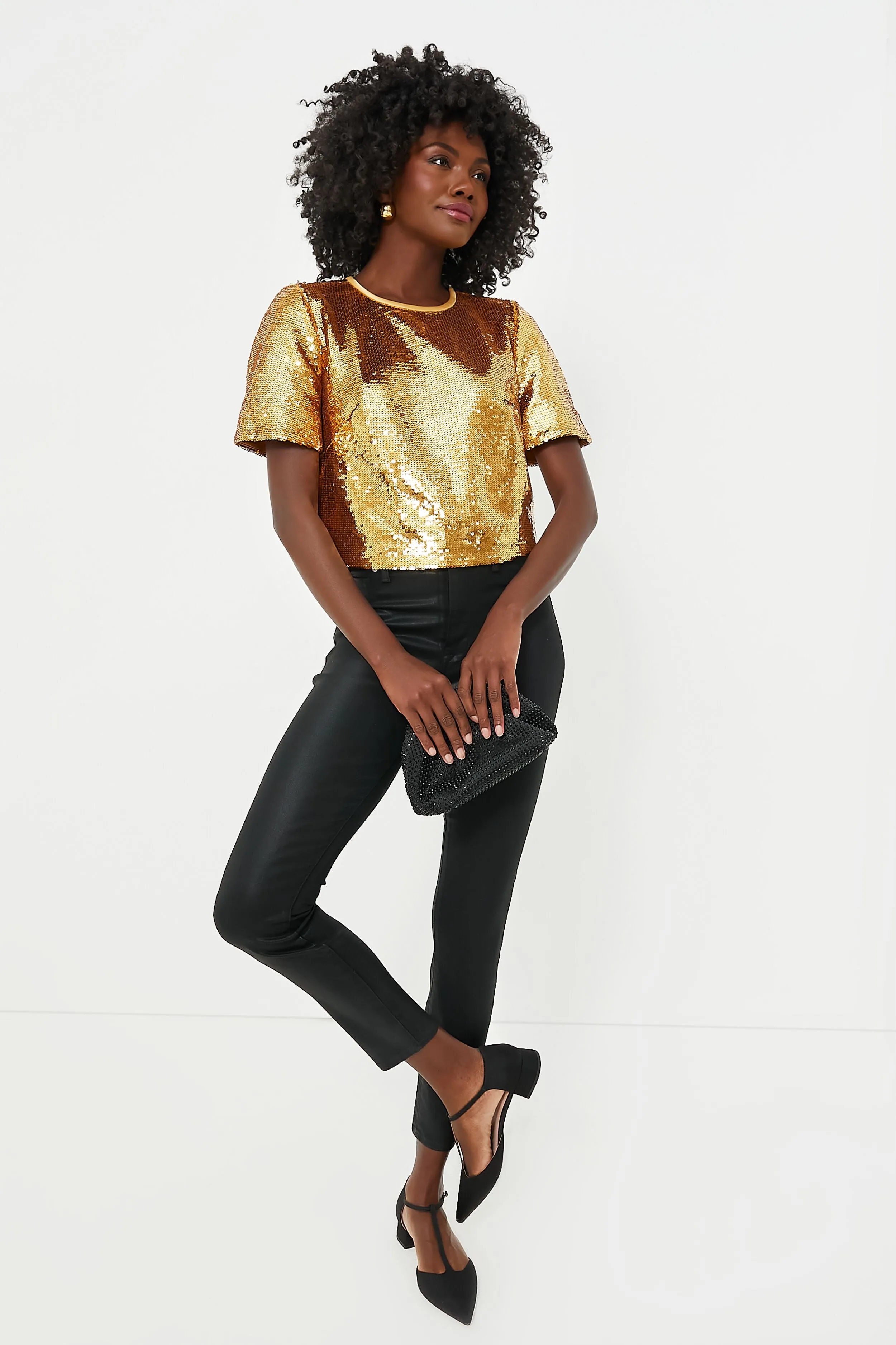 New Gold Luxor Sequin Top