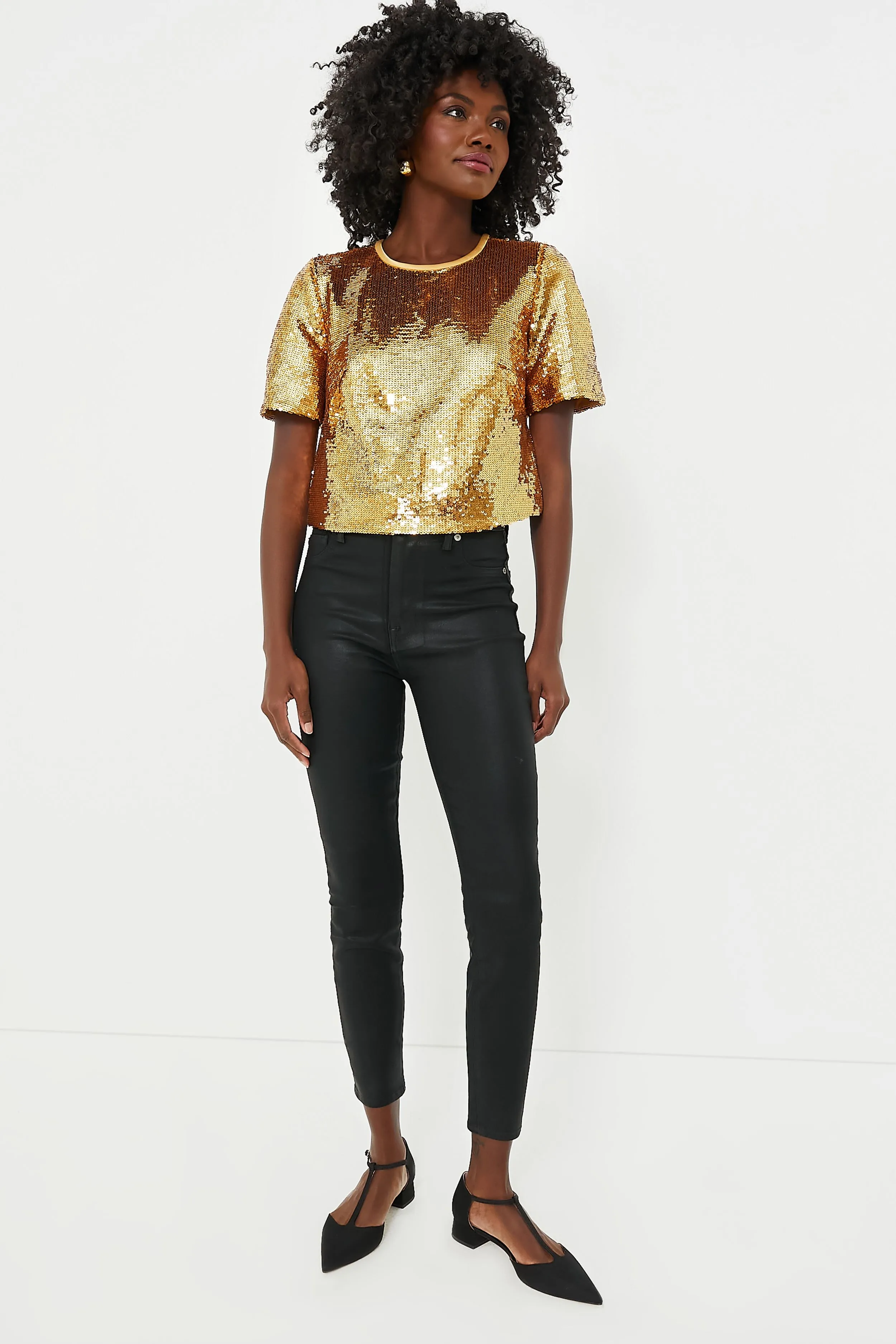 New Gold Luxor Sequin Top