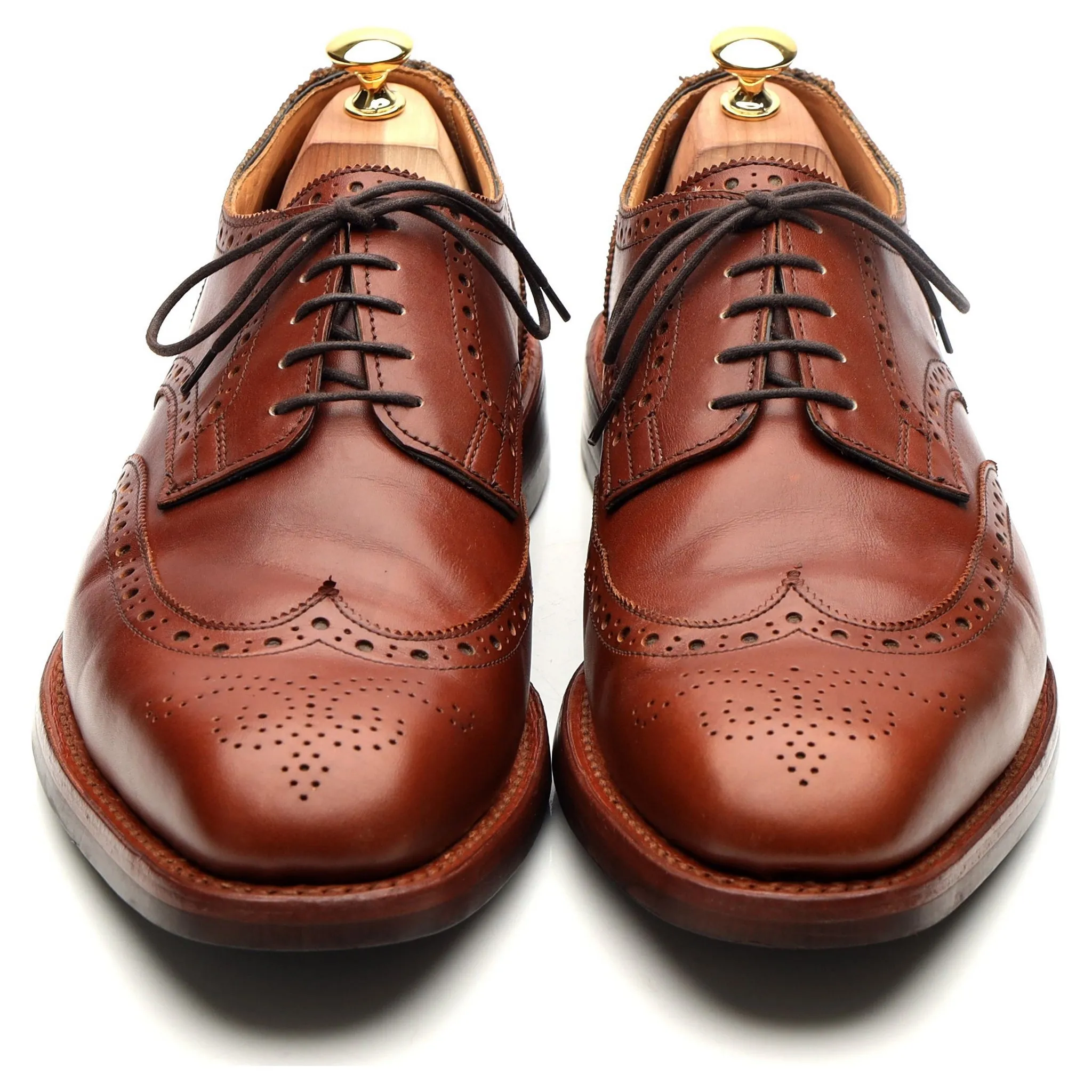 'Newbury' Tan Brown Leather Derby Brogues UK 11