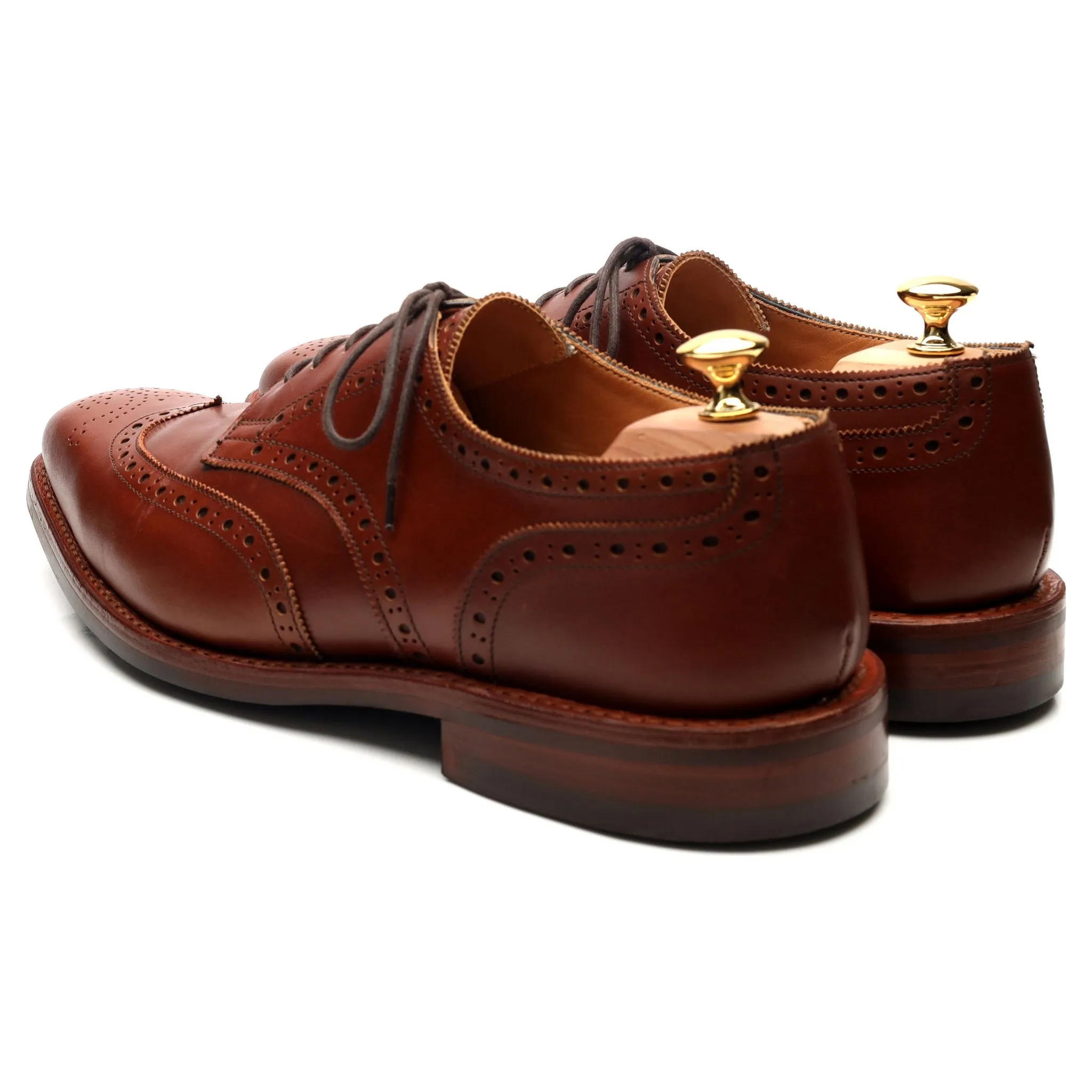 'Newbury' Tan Brown Leather Derby Brogues UK 11