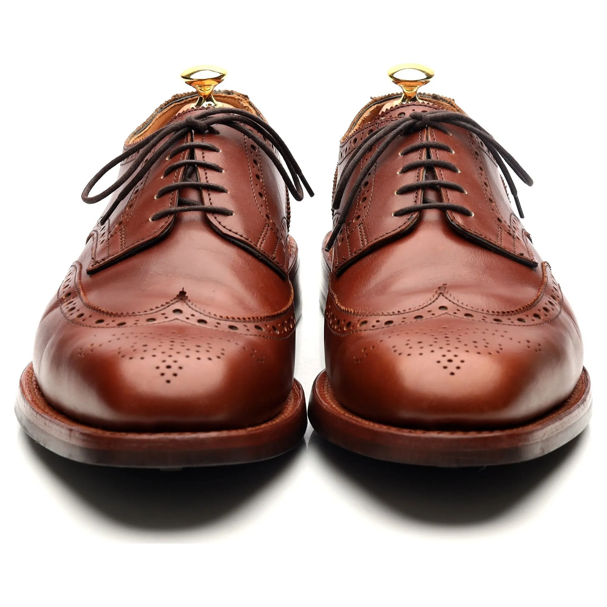 'Newbury' Tan Brown Leather Derby Brogues UK 11