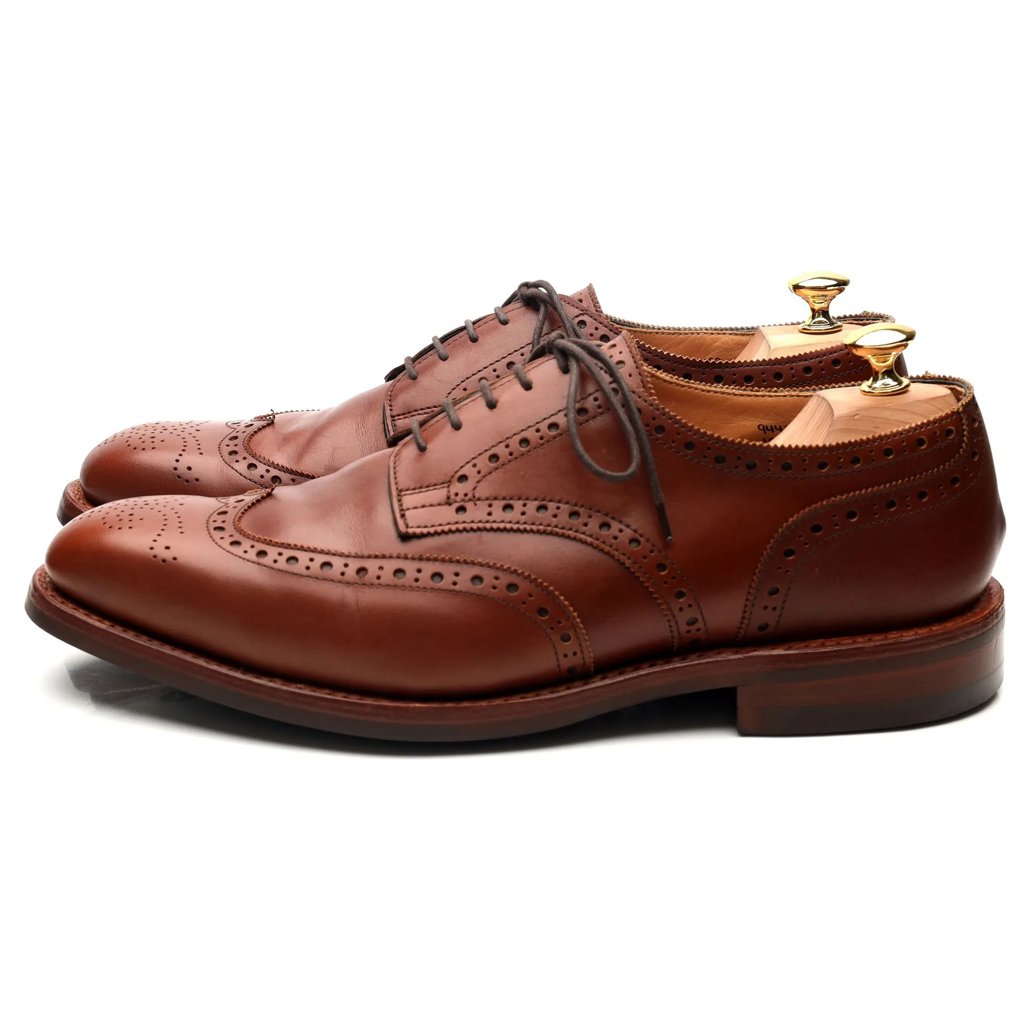 'Newbury' Tan Brown Leather Derby Brogues UK 11