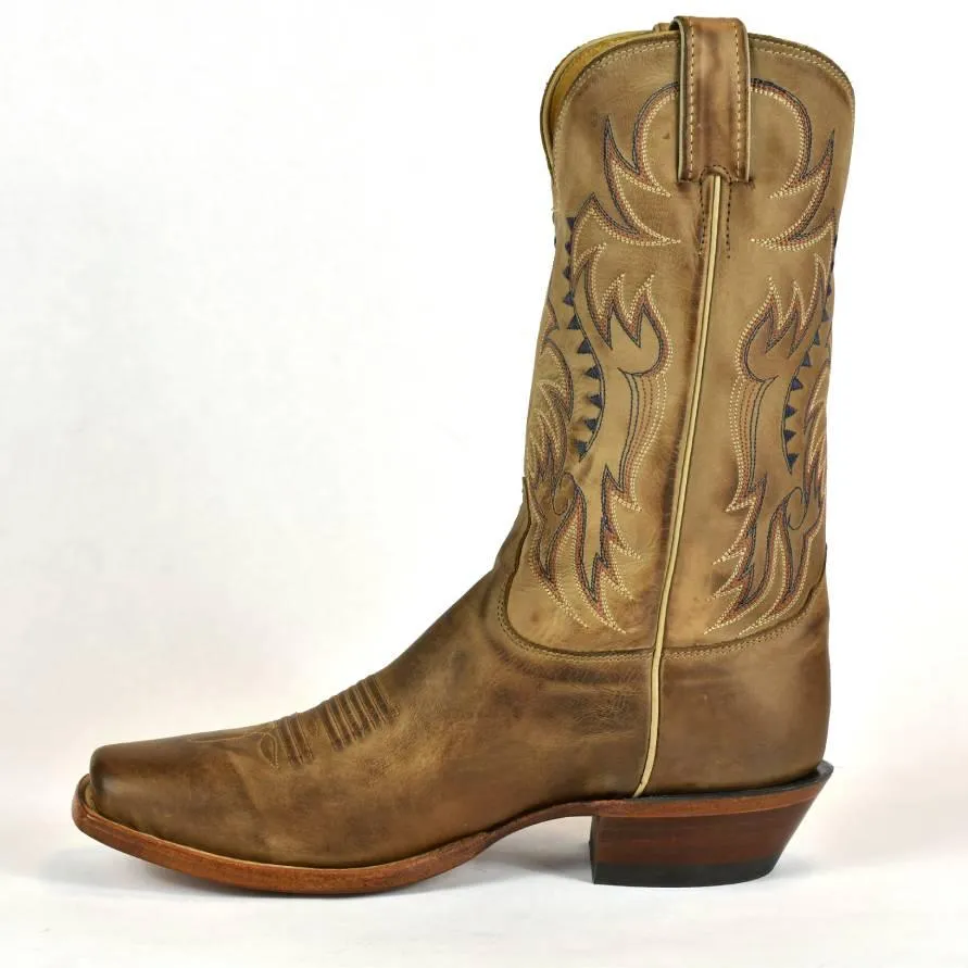 Nocona  Vintage Western Boots Made In USA-Tan Leather Men's-MD 2711