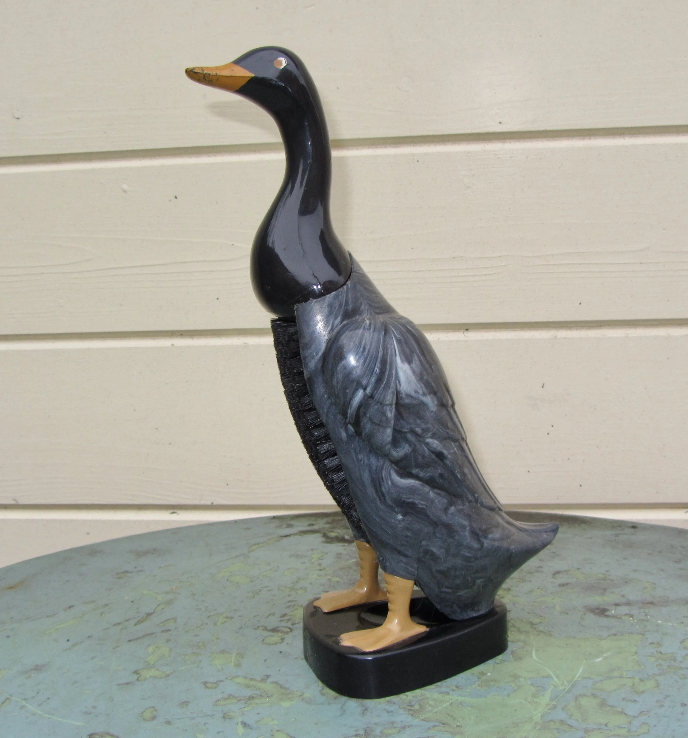 Novelty 11 Inch 1950s Duck Shaped Freestanding Clothes Brush