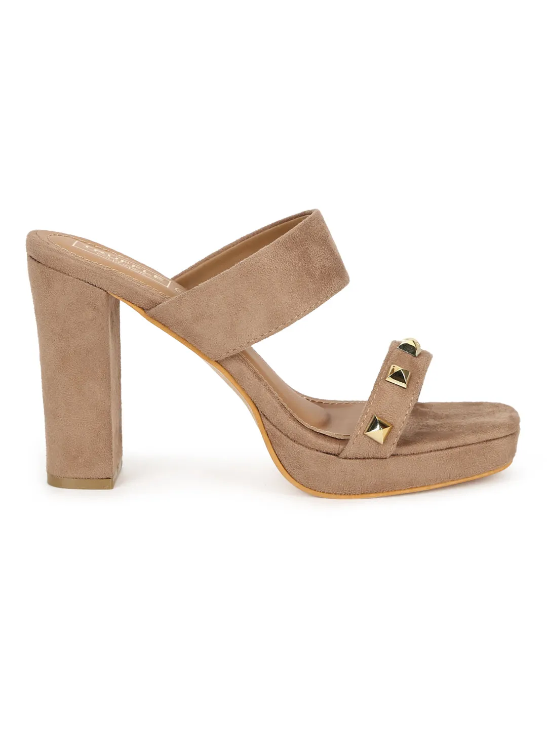 Nude Suede Studded High Heel Mules (TC-SLC-LK710-NUD)