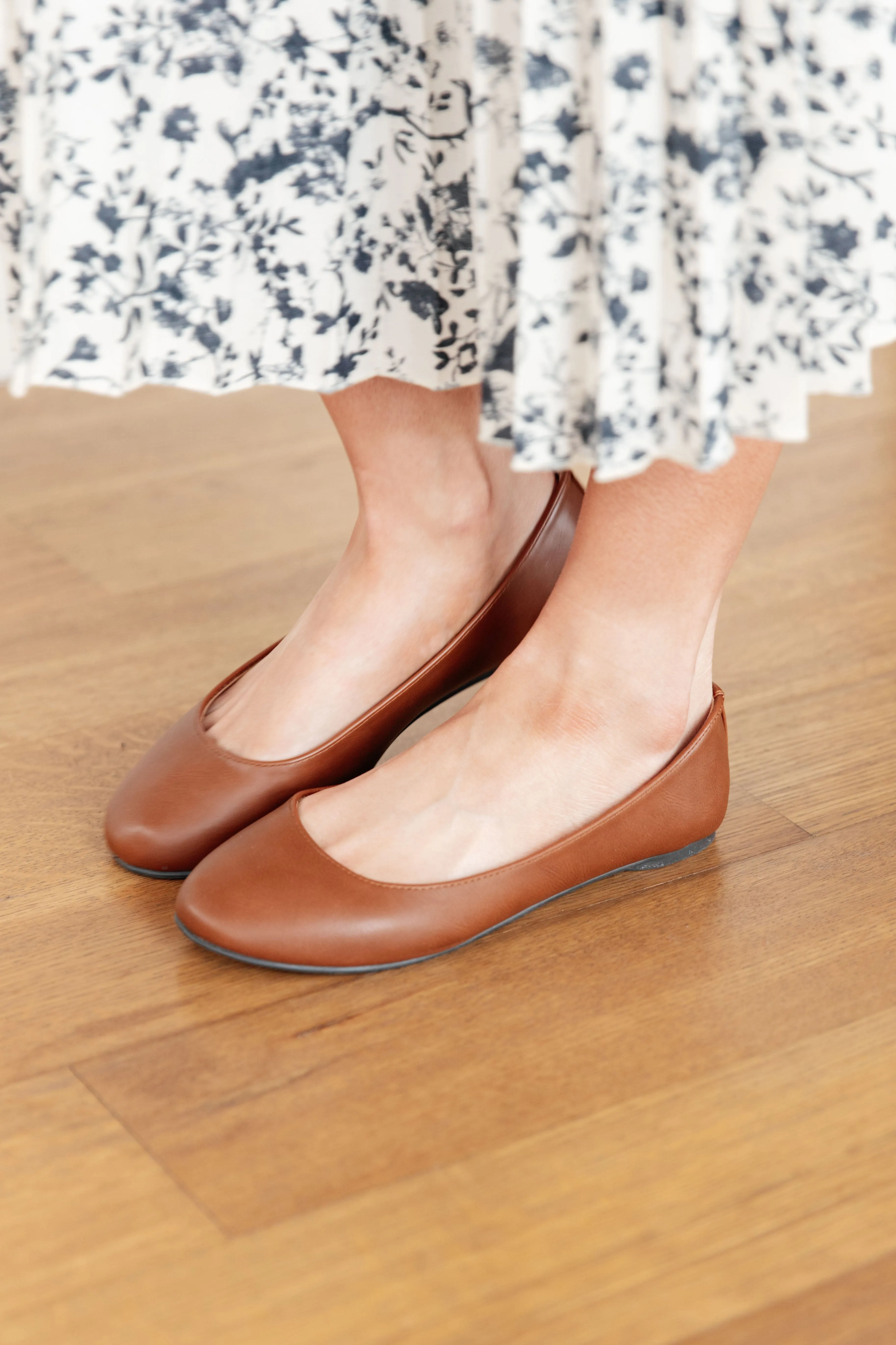 On Your Toes Ballet Flats in Camel (Ships in 2-3 Weeks)