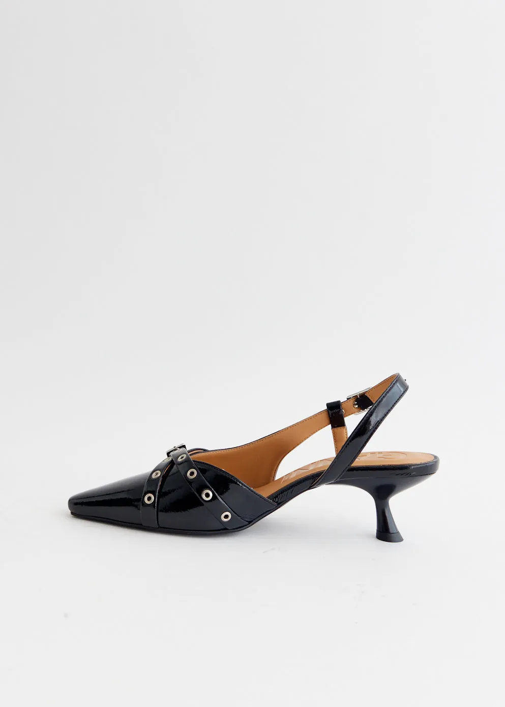 Open Kitten Heel Pumps