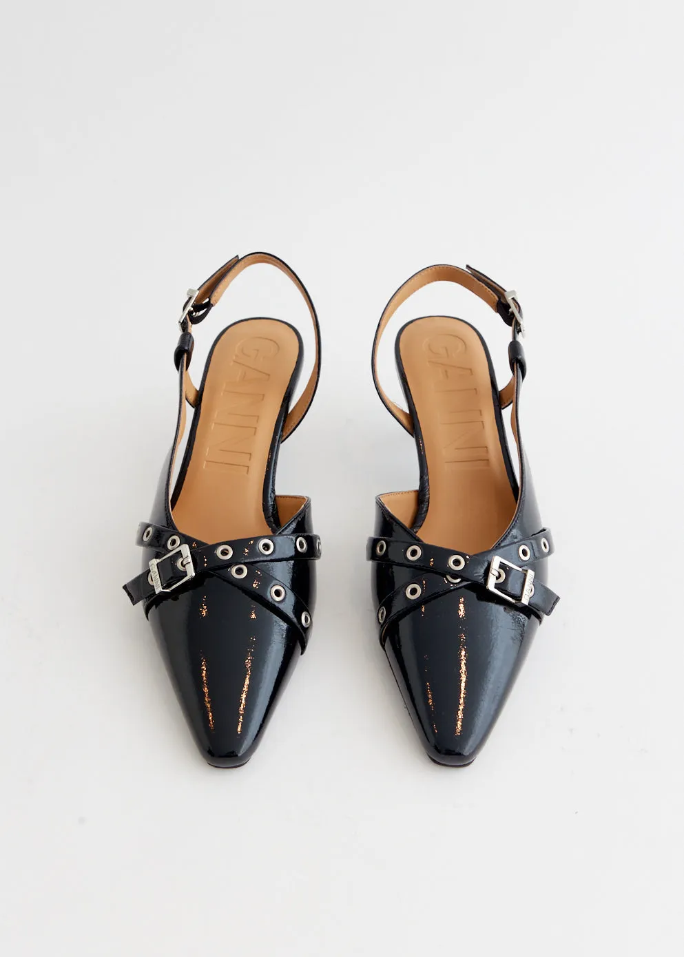 Open Kitten Heel Pumps