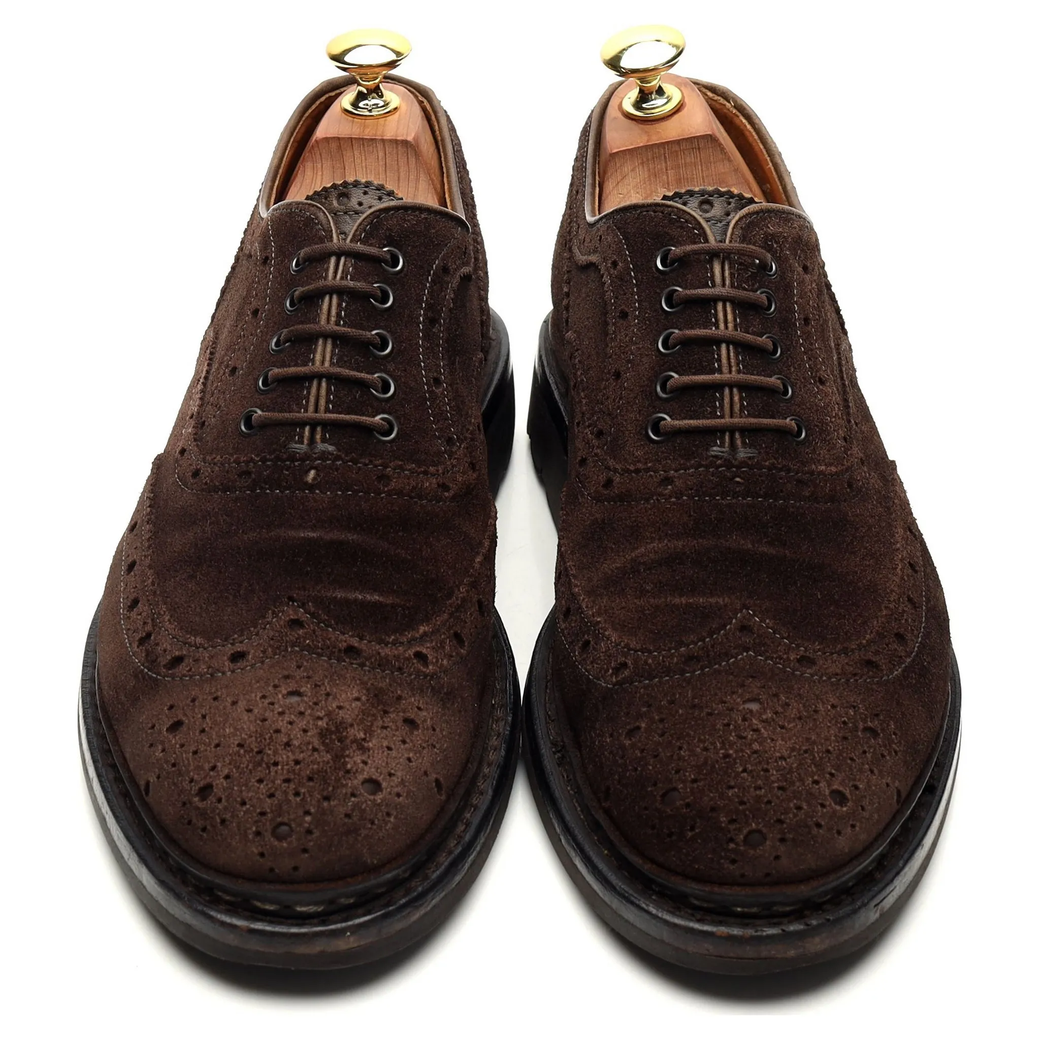 'Owen' Dark Brown Suede Oxford Brogues UK 7