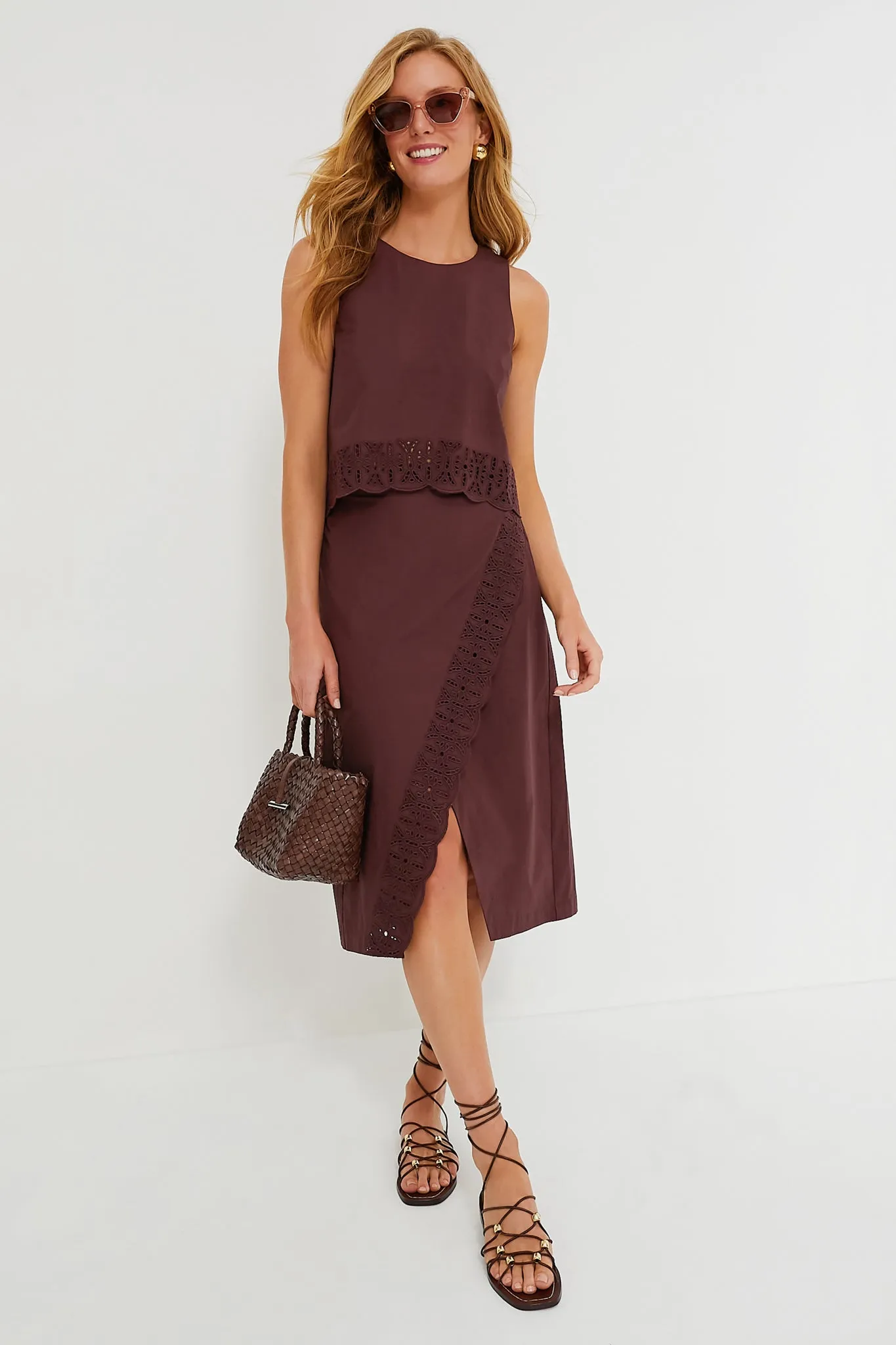 Oxblood Eyelet Laurie Top