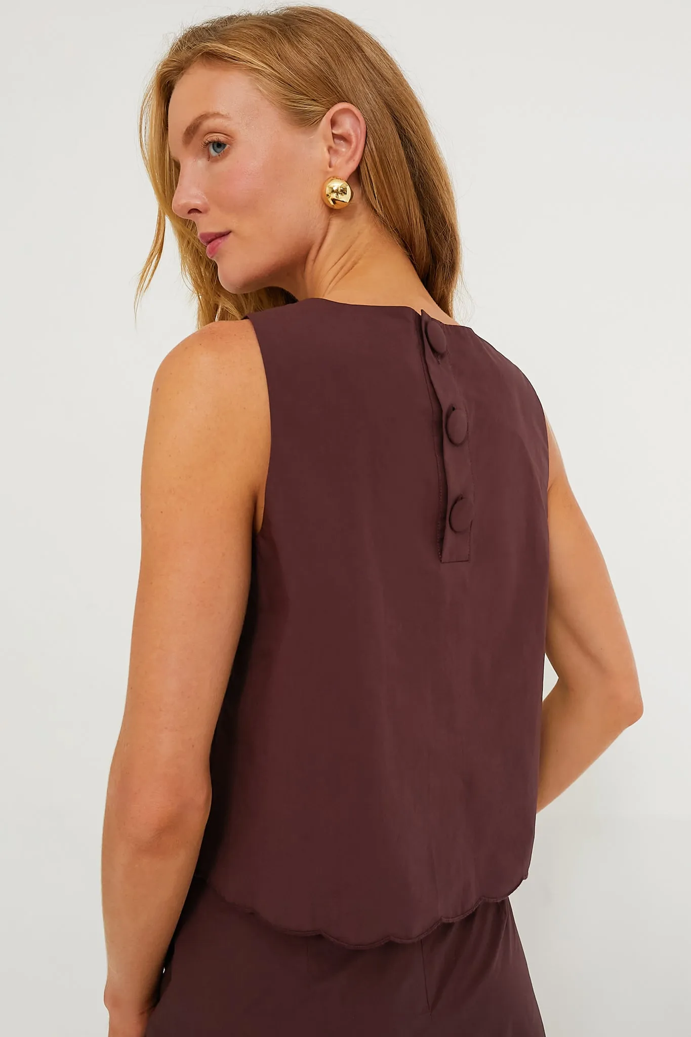 Oxblood Eyelet Laurie Top