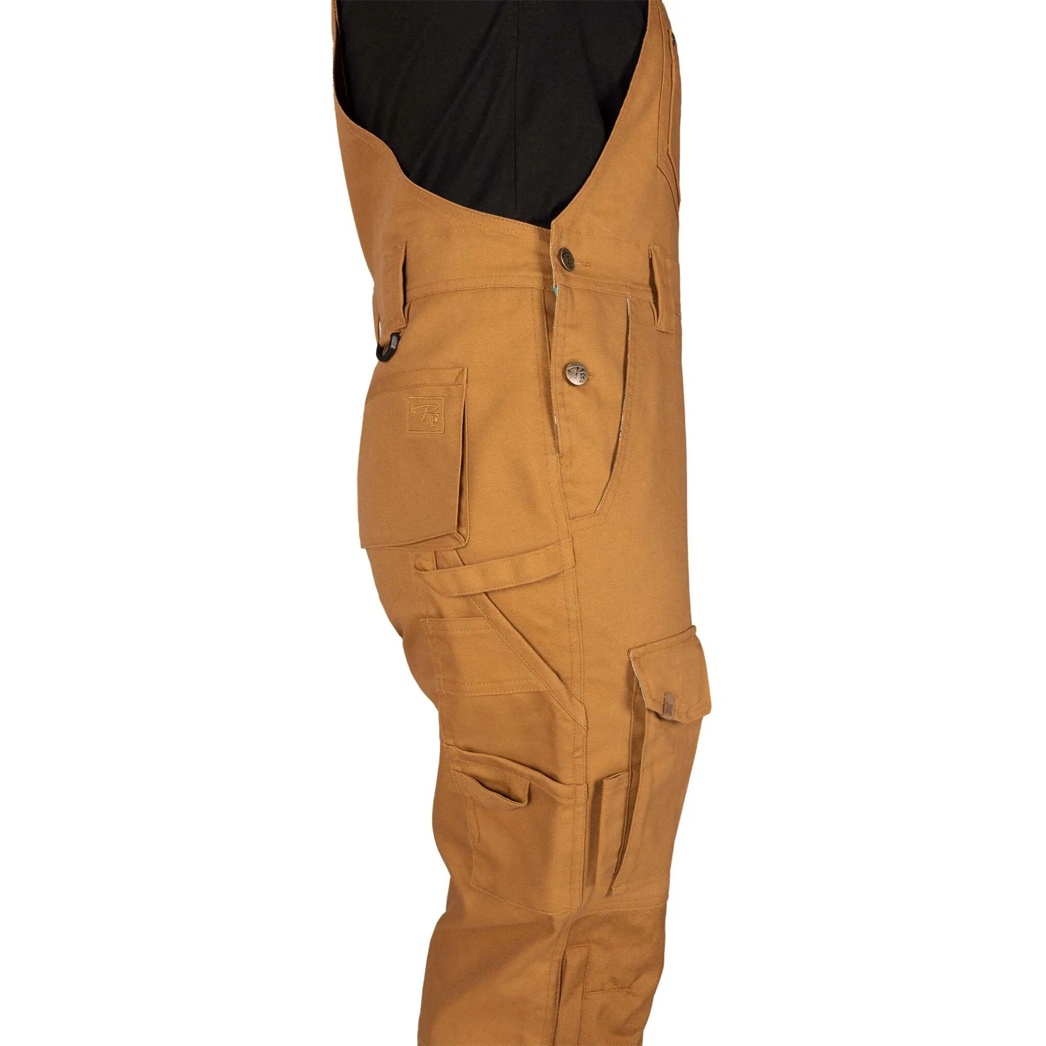 P&F 801 Stretch Duck Overalls - Heavy-Duty, Water-Repellent, Adjustable Work Overalls with Knee Pad Pockets, 3M Reflective Stripes | Size: XS - 3XL