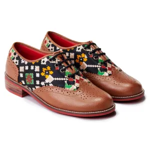 Patola Brogues Women – Cedar