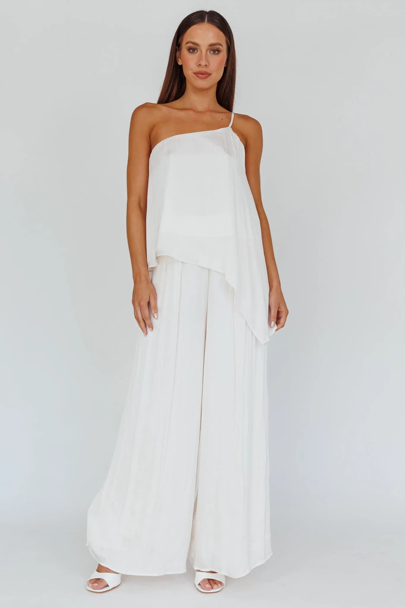 Pollina Wide Leg Pants Cream